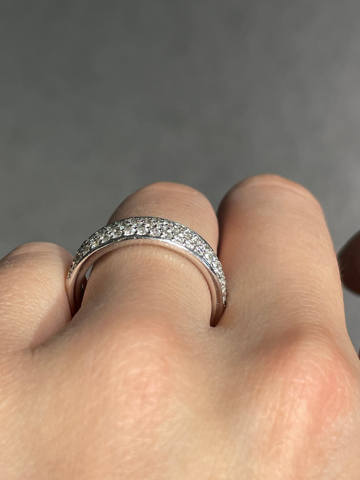 14K Gold 0.75 CTW Diamond Pave Ring Band