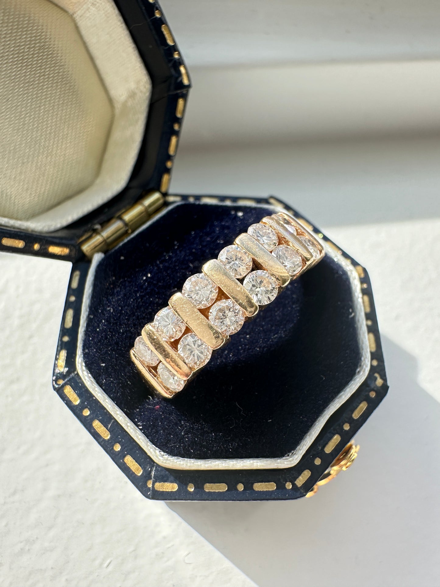 14K 黄金 0.70 CTW 半双钻戒指