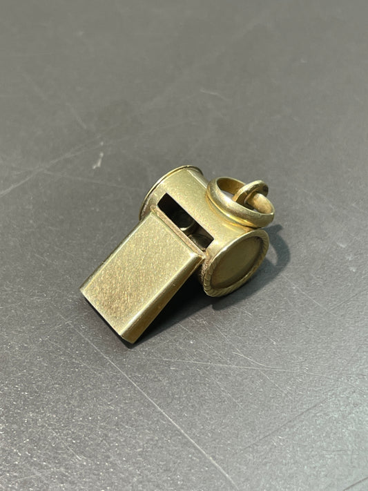 Vintage 14K Gold Working Whistle Charm