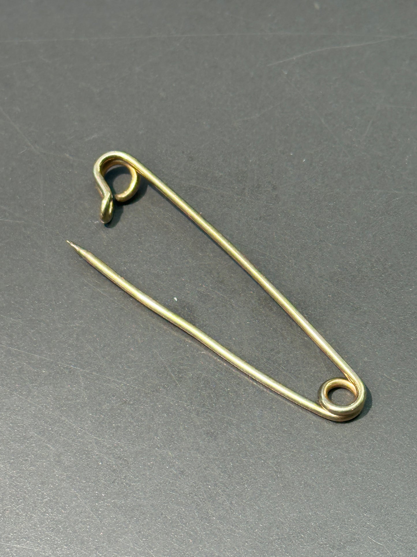 Vintage 14K Gold Large Safety Pin