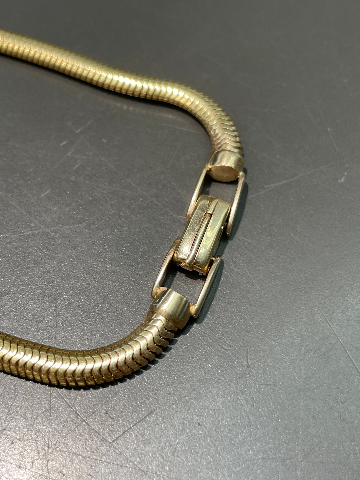 Retro 14K Gold Snake Chain Necklace