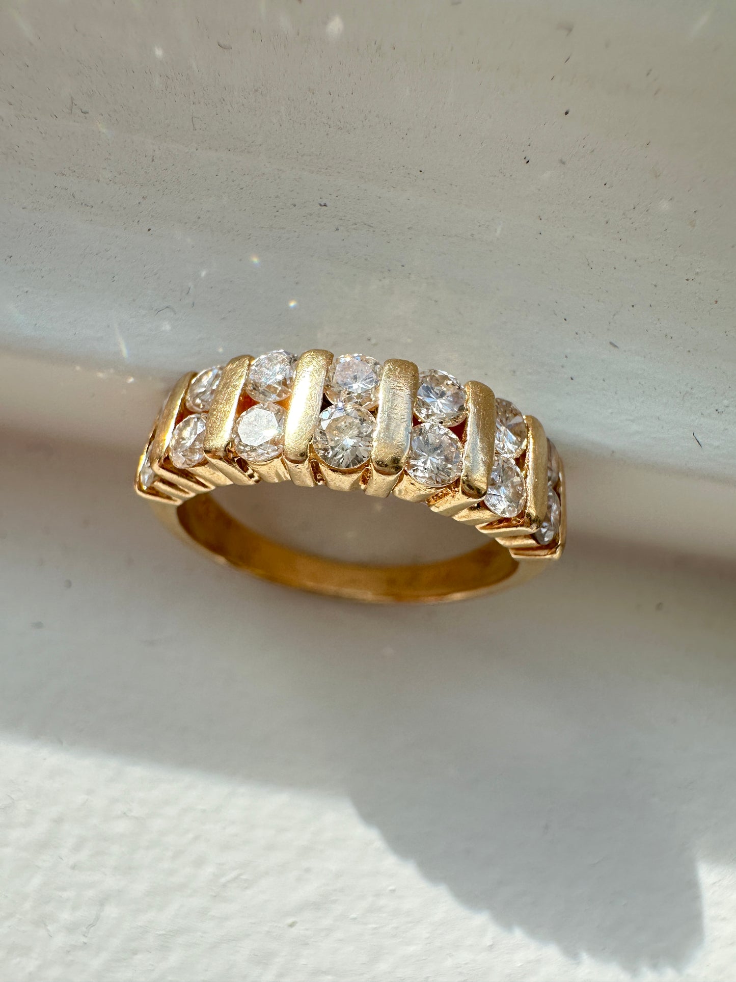 14K 黄金 0.70 CTW 半双钻戒指