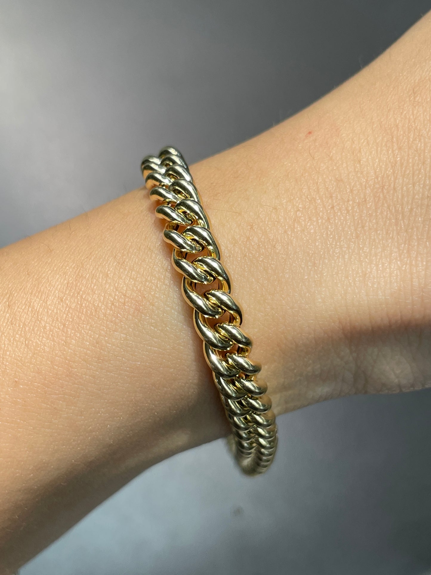 14K Gold 6.0 mm Puffy Curblink Bracelet