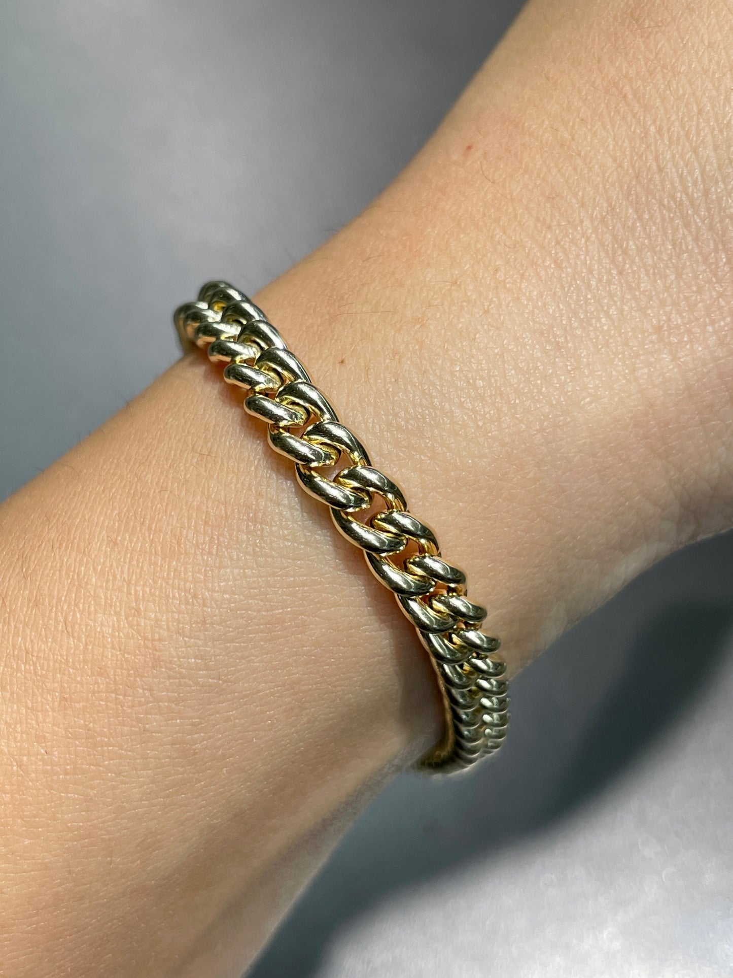 14K Gold 5.0 mm Puffy Curblink Bracelet