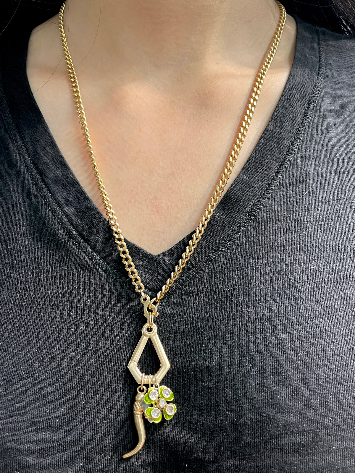 14K Gold Carabiner Clasp