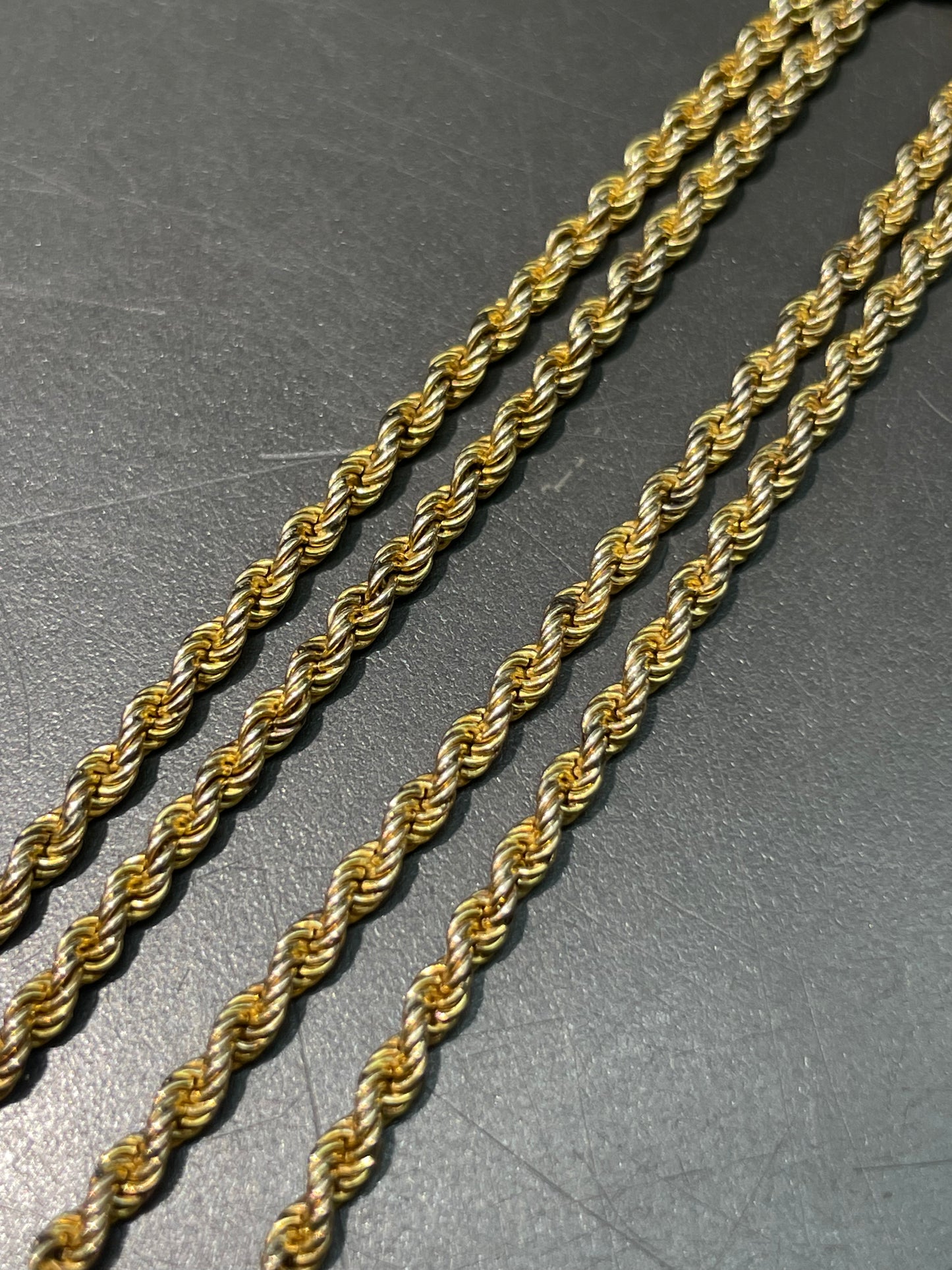 Antique 14K Yellow Gold 0.36 CTW Diamond Starburst Twisted Rope Albert Watch Chain Necklace