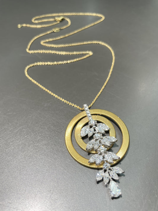 Marco Bicego Masai Circle Wire Diamond Drop Pendant