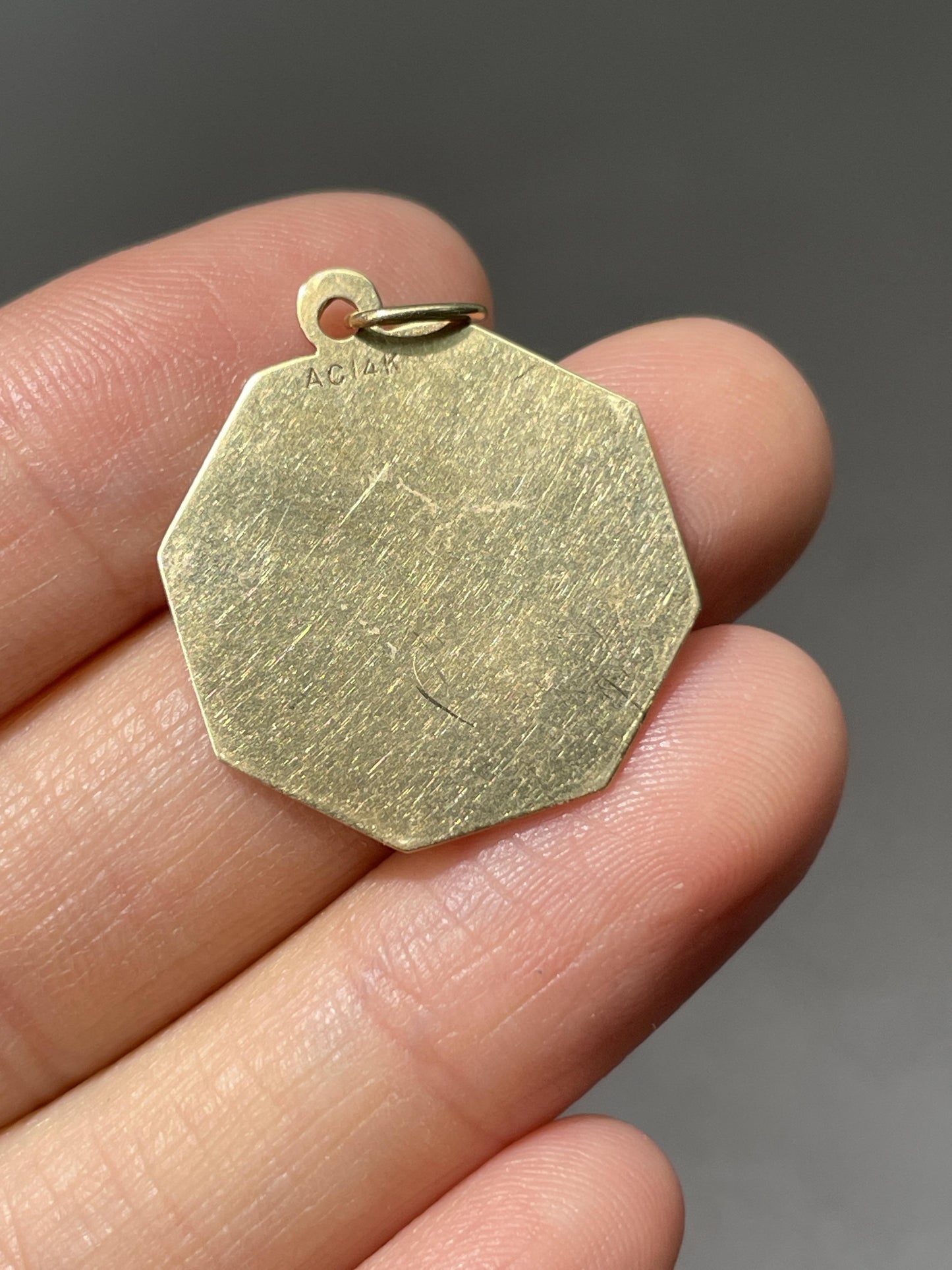 Vintage 14K Gold "I'll Never Stop Loving You" Sign Charm