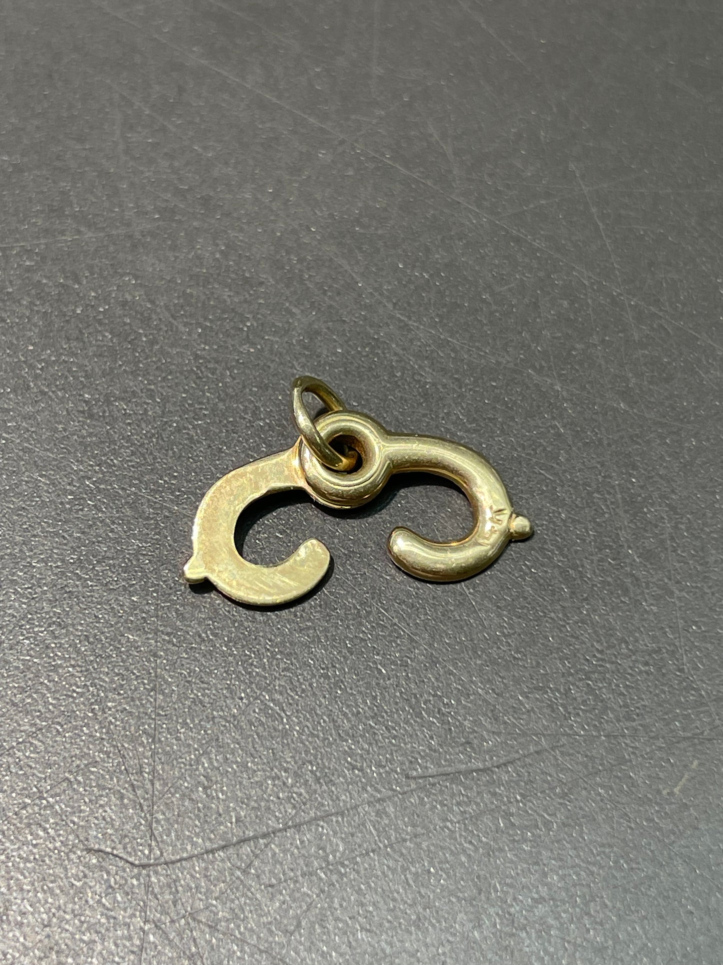 Vintage 14K Yellow Gold Charm Holder