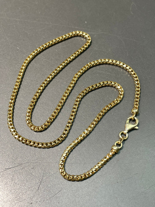 14K Gold 3.0 mm Woven Franco Chain Necklace