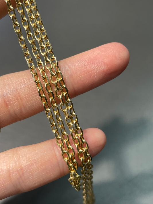 14K Gold 2.5 mm Cable Chain Necklace