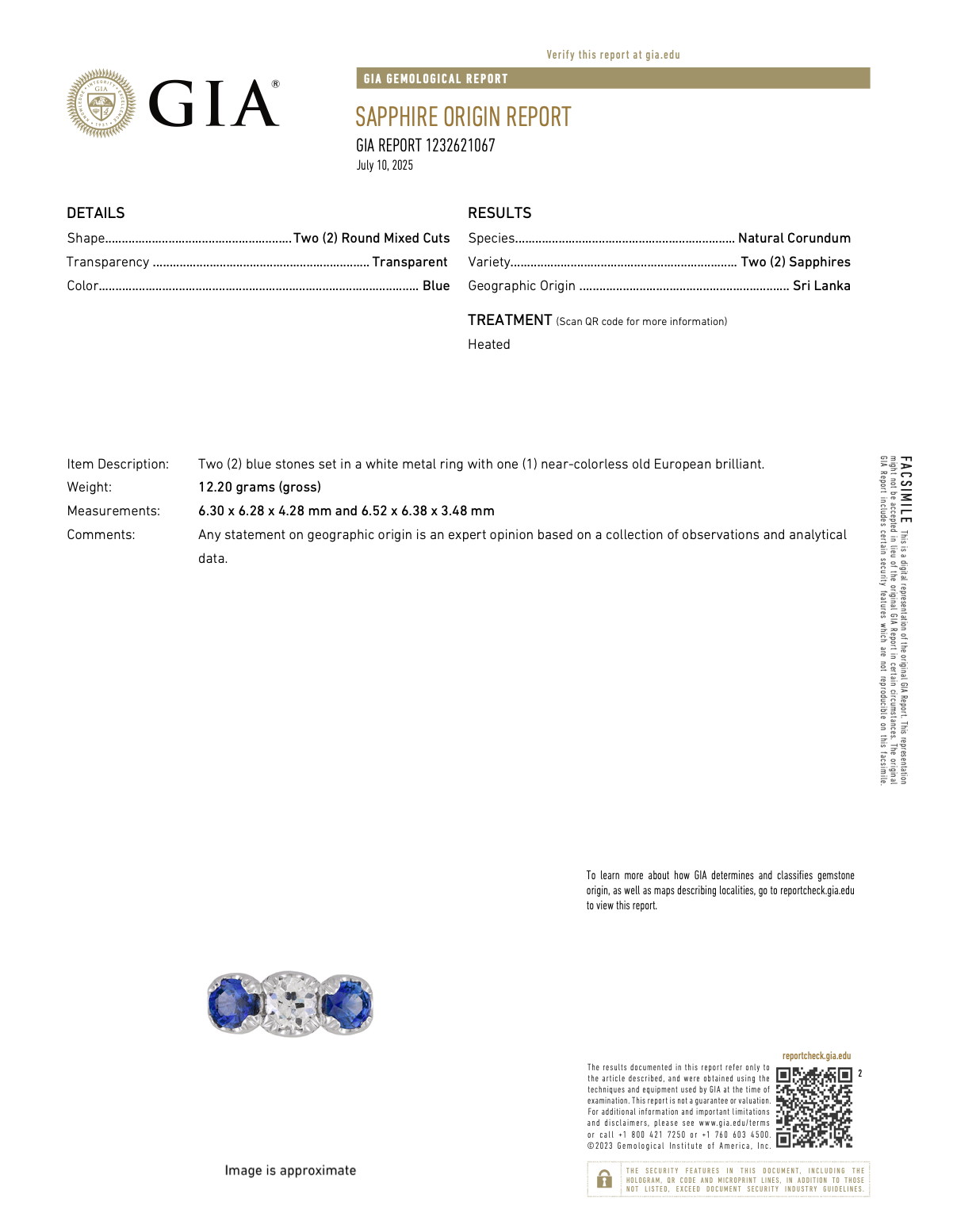 Platinum 1.41 CTW Diamond Ceylon Sapphire Three Stone Ring