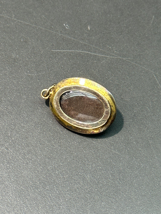 Antique Victorian 14K Yellow Gold Turquoise Locket