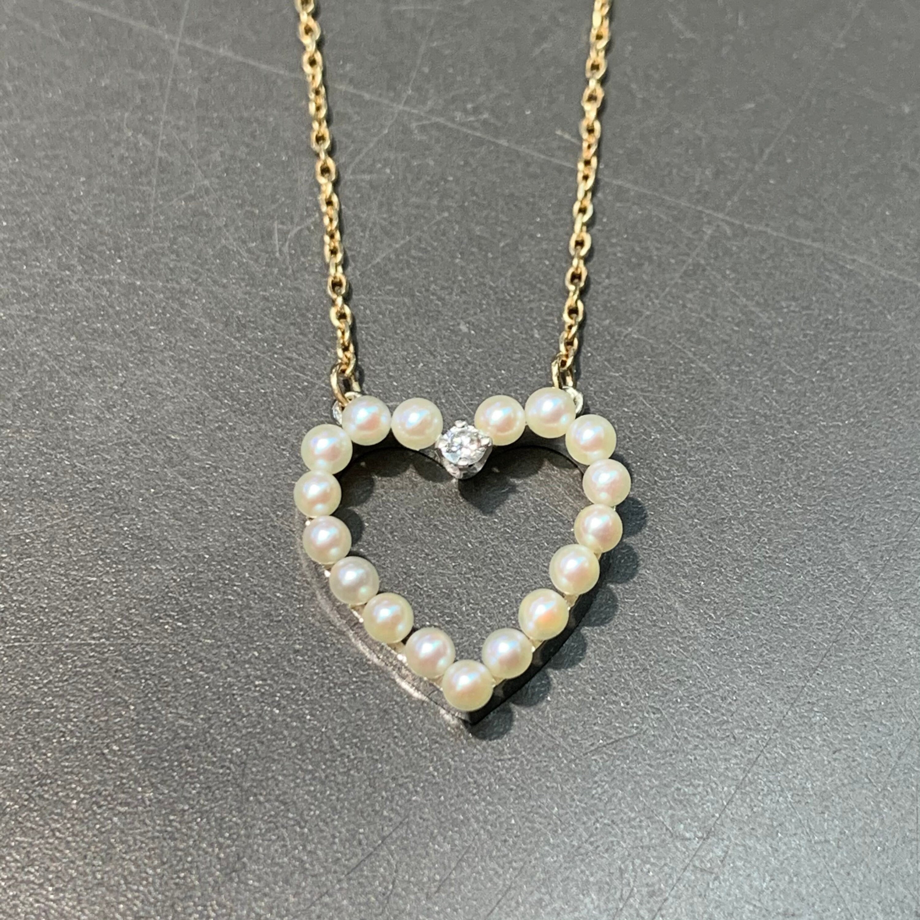 ★VINTAGE HOLLYWOOD★ Open Your Heart Pearl Necklace_VH23N4N VINTAGE HOLLYWOOD]Open Your Heart Pearl Necklace/送料関税込