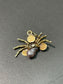 Antique 14K Gold Natural Pearl Star Sapphire Spider Charm