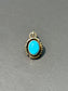 14K Gold Natural Sleeping Turquoise Charm