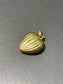 Vintage 18K Yellow Gold Ribbed Heart Charm Pendant