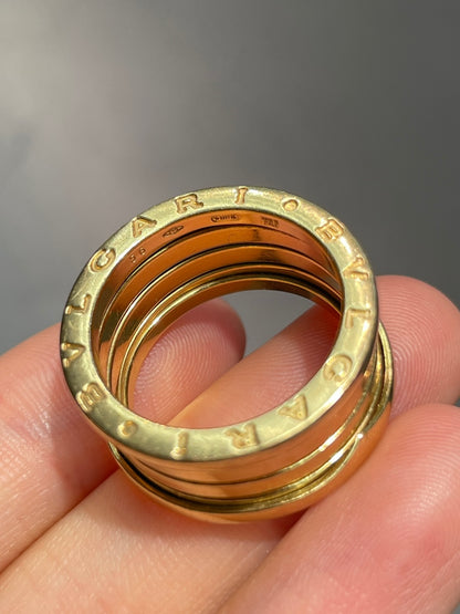 Blvgari 18K Gold B.zero1 Ring SZ 7.5