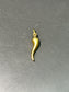 18K Gold Hollow Italian Horn Pendant