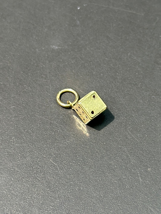 Vintage 14K Gold Dice Charm