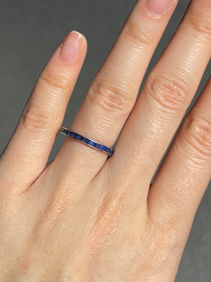 Antique French Platinum Sapphire Band Ring