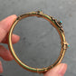 Antique Victorian 14K Gold Natural Turquoise and Seed Bracelet Bangle