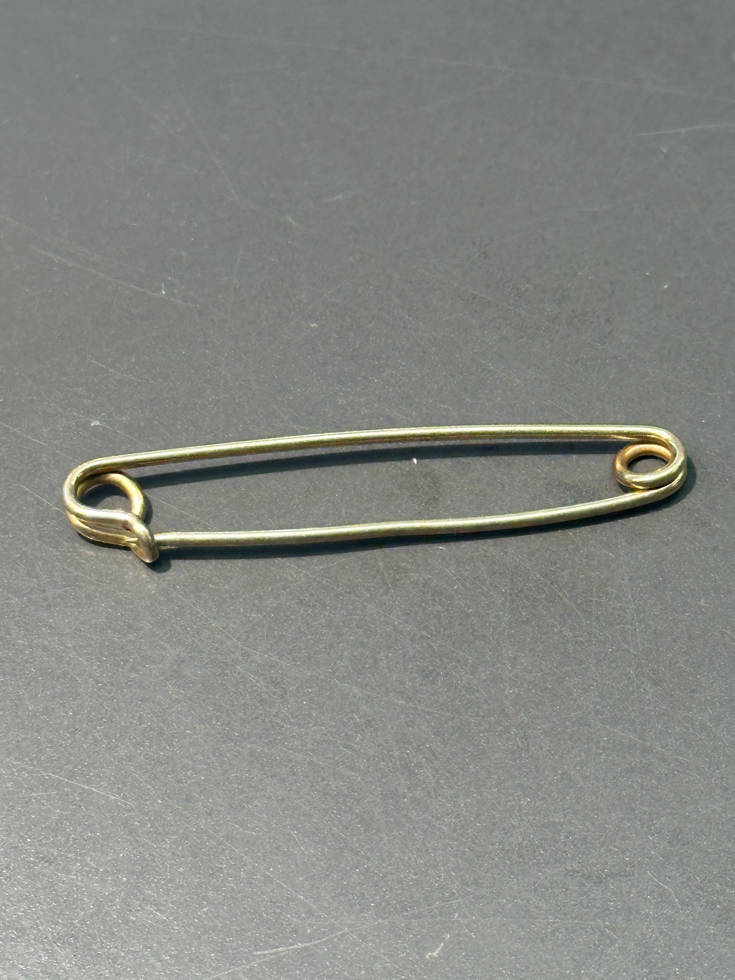 Vintage 14K Gold Large Safety Pin