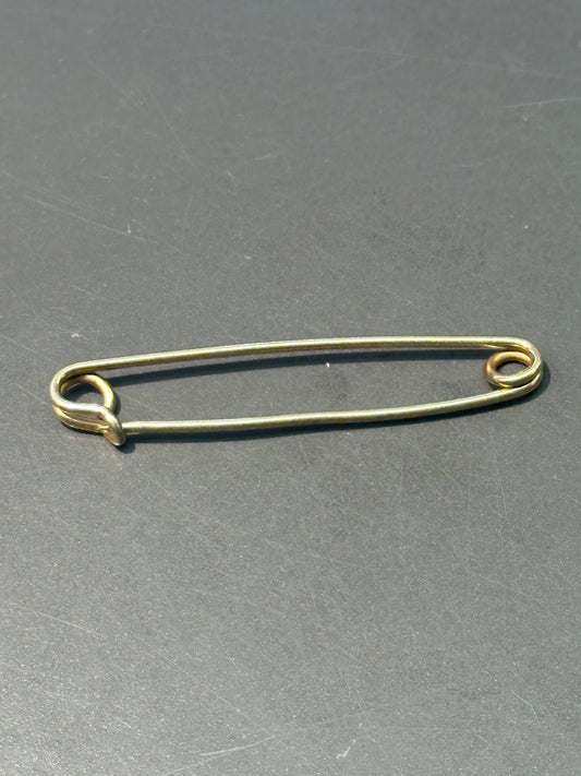 Vintage 14K Gold Large Safety Pin