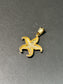 Vintage 14K Gold Faceted Star Fish Charm Pendant