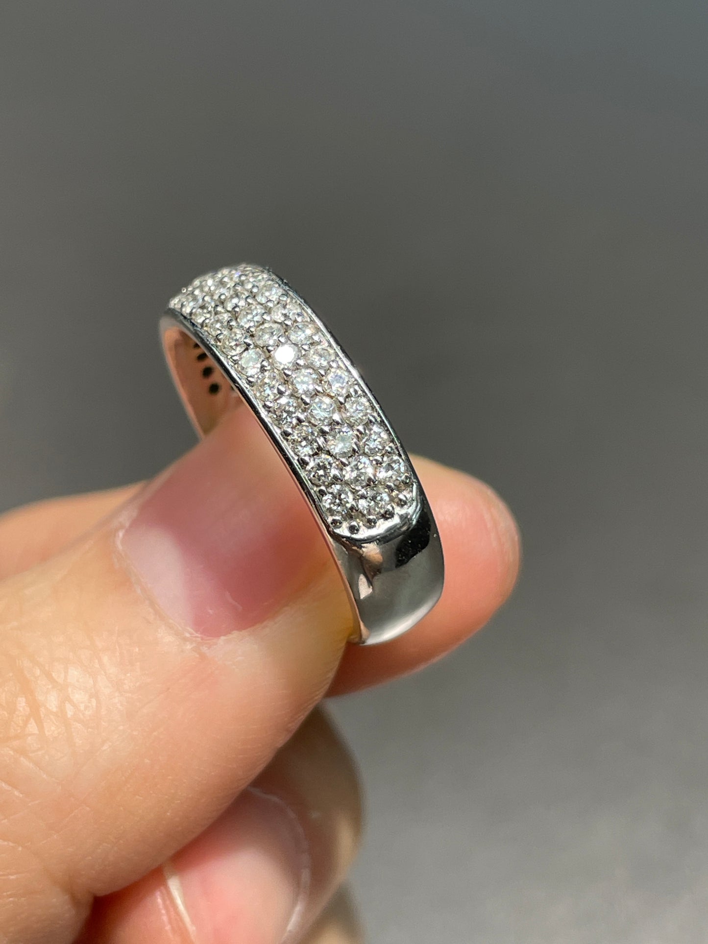 14K Gold 0.75 CTW Diamond Pave Ring Band