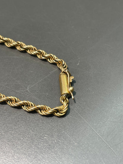 Vintage 18K Gold Rope Chain Necklace