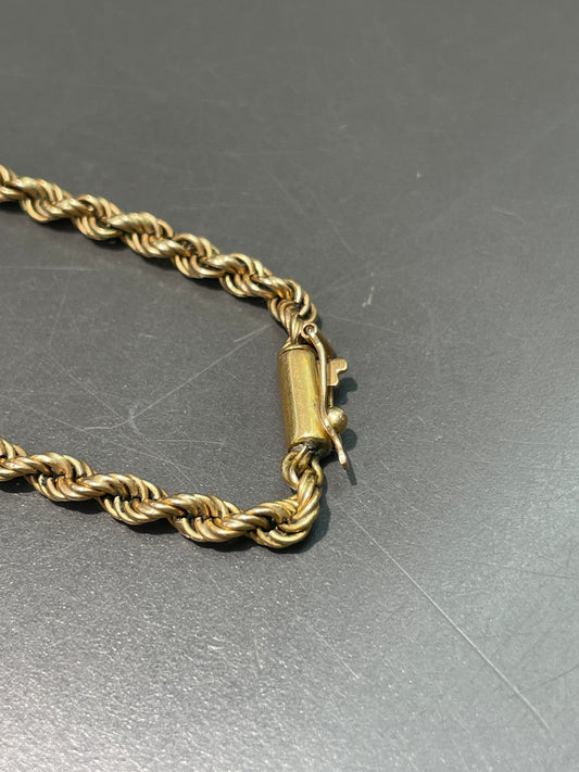 Vintage 18K Gold Rope Chain Necklace