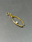 Art Nouveau 14K Gold Pearl Wish Bone Conversion Charm