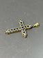 Vintage 14K Gold Ruby and Sapphire Two Side Cross Pendant