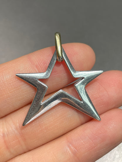 Vintage 14K Two-Tone Gold Star Charm