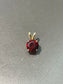14K Yellow Gold Garnet Pendant