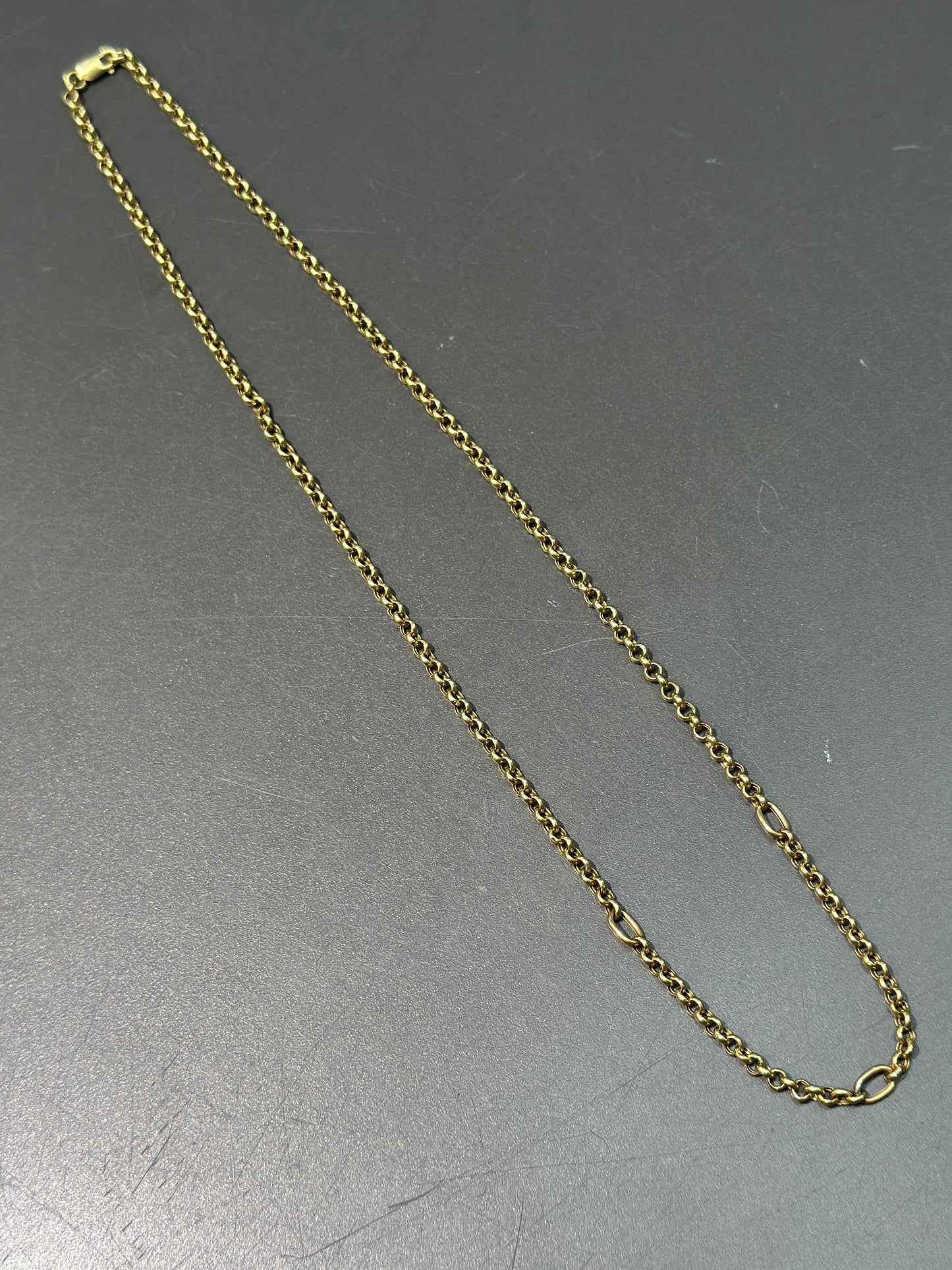 18K Gold Rollo Chain Necklace hi