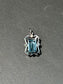 Antique Platinum Aquamarine Diamond Charm