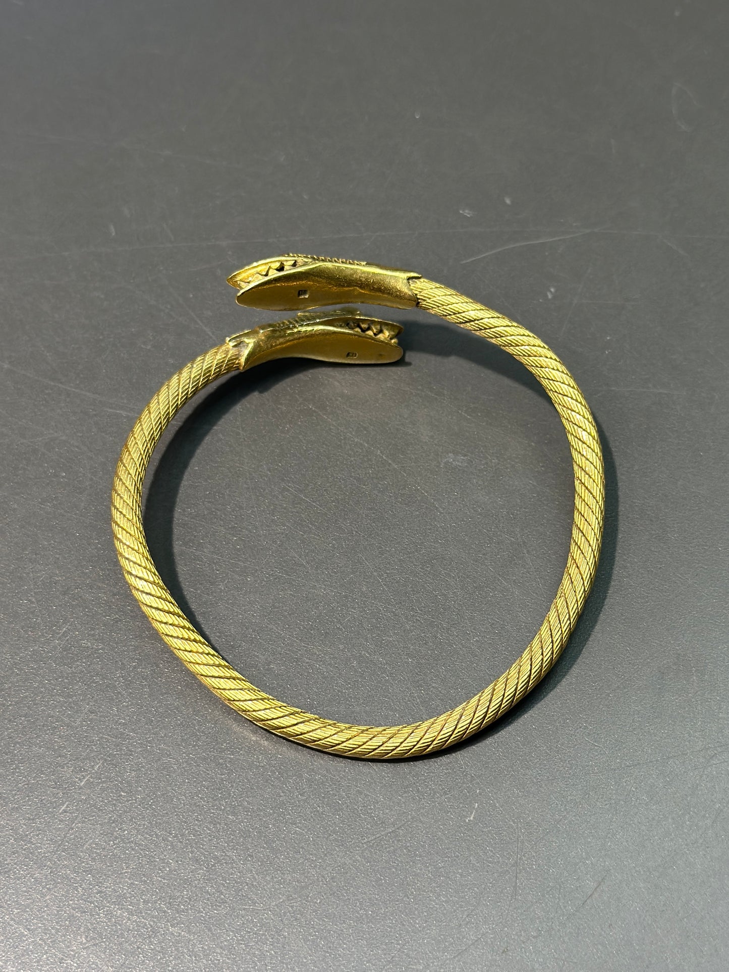 Egyptian 21K Gold Serpent Bracelet