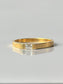 18K Gold Baguette Diamond Ring SZ 6.5