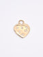 Vintage 14K Gold Solid Starburst Diamond Heart Pendant