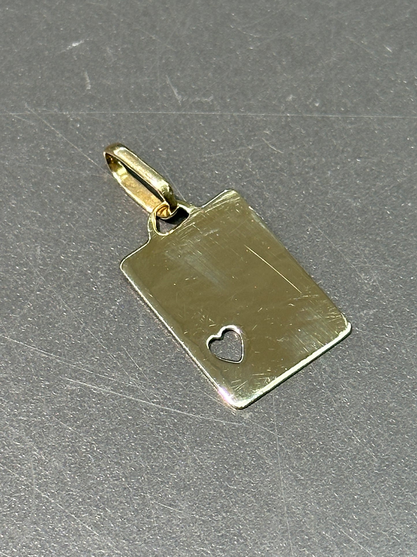复古 14K 金“Con Amor”记事本吊饰
