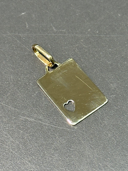 复古 14K 金“Con Amor”记事本吊饰