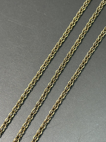复古 14K 黄金花式链式表链项链 18.0 英寸