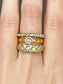 Tiffany & Co. 18K Gold Woven Diamond Ring Band SZ 7.25