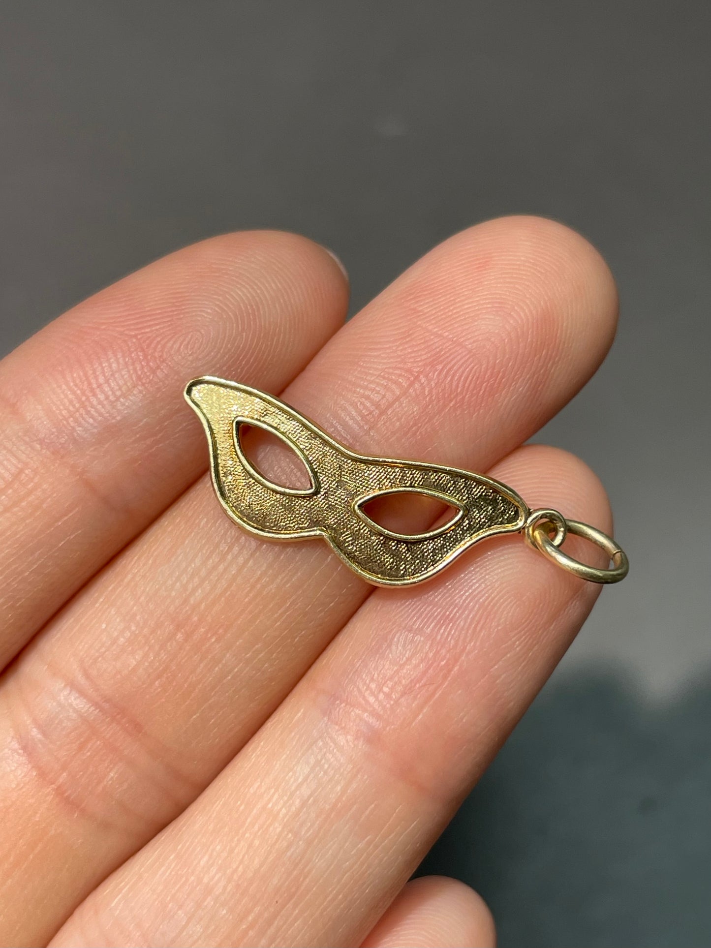 Vintage 14K Gold Mask Charm