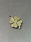 Vintage 14K Gold Tanzanite Engine Turned Clover Charm