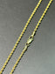 14K Gold Faceted Twist Chain Necklace 18.0 inch