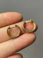 14K Gold Diamond Hoop Earring