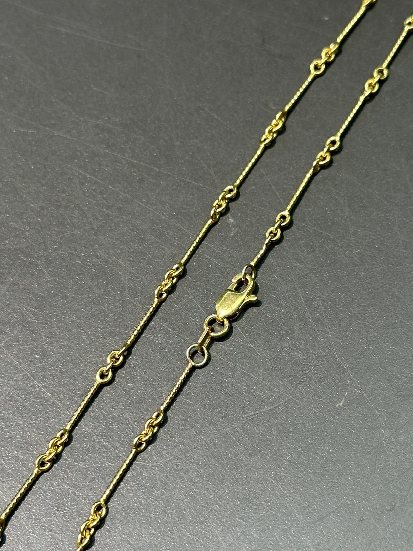 14K 金扭纹链式项链